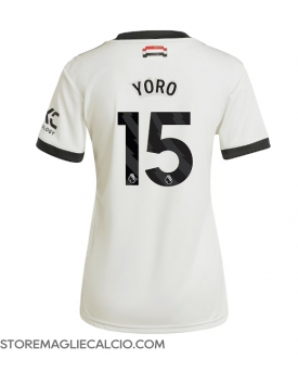 Manchester United Leny Yoro #15 Maglia Gara Terza Repliche 2024-25 Donna Maniche Corte